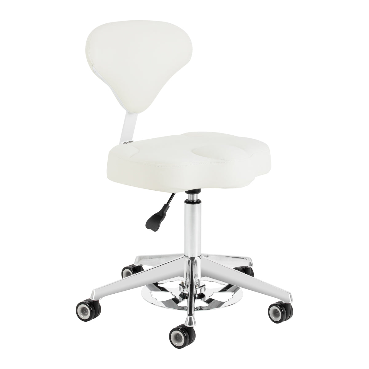 Azzurro 156f bump-up white cosmetic stool