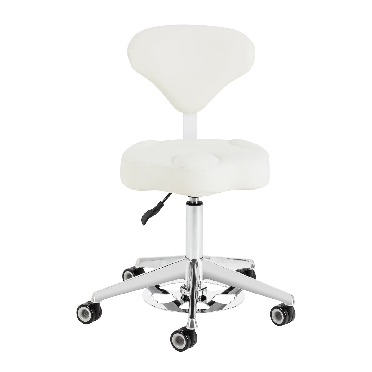 Azzurro 156f bump-up white cosmetic stool