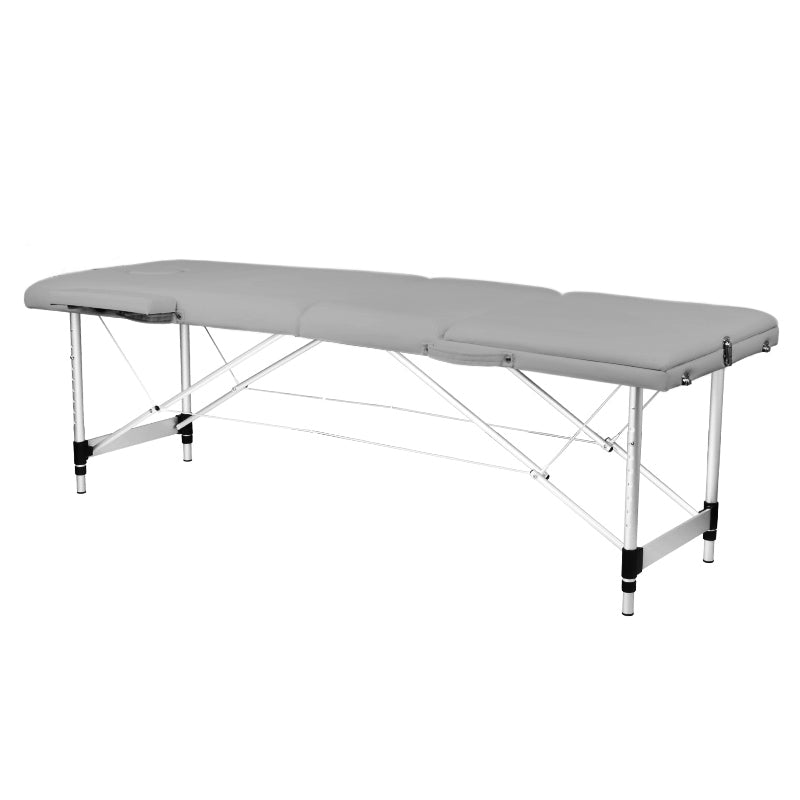 BALANCE aluminium folding massage table 3 segment grey