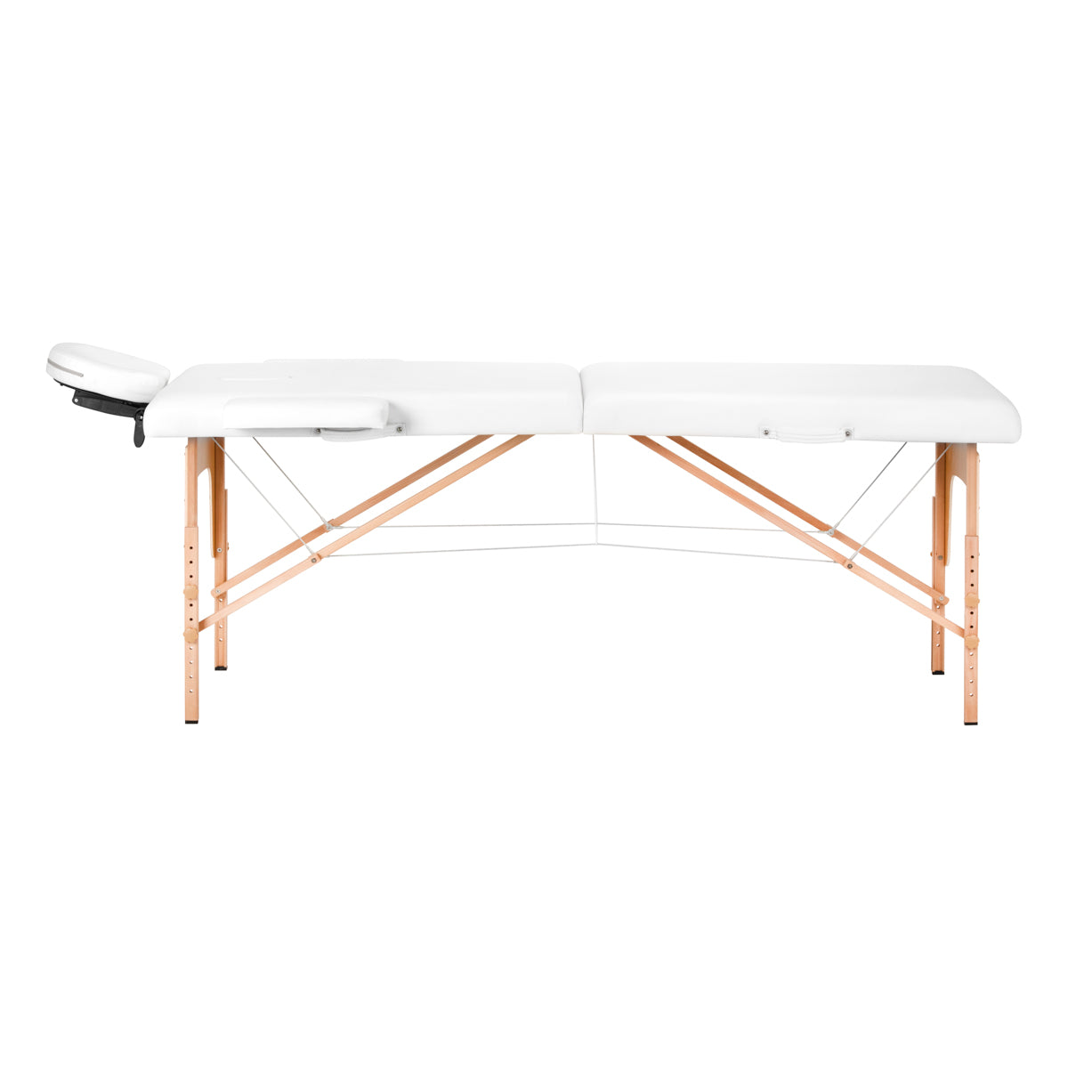 BALANCE wooden folding massage table 2 segment white
