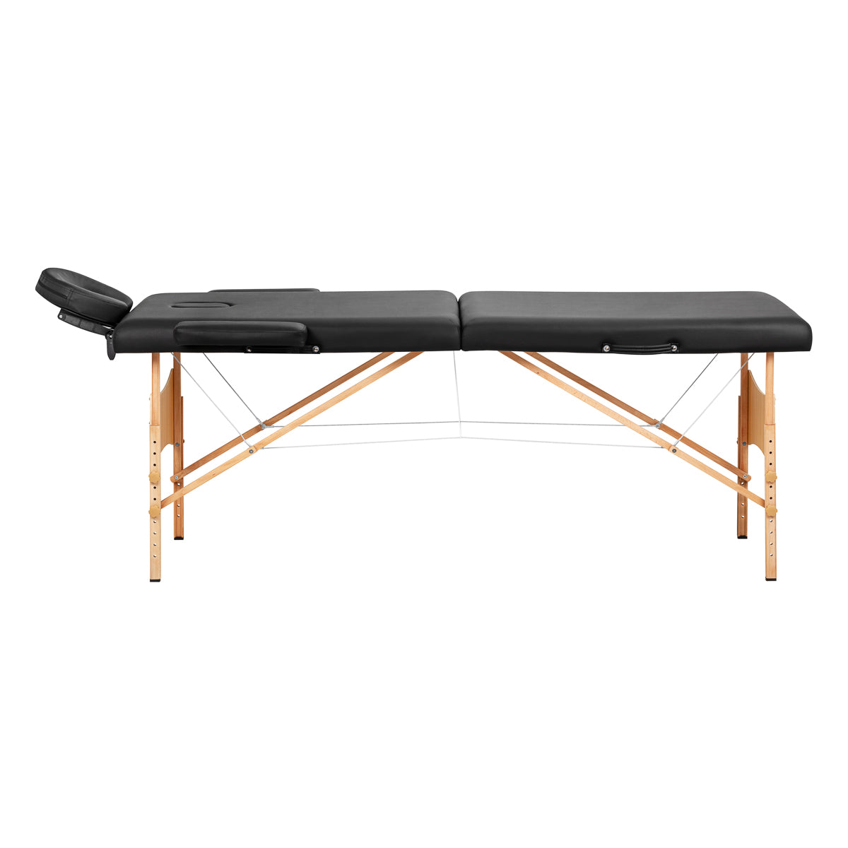 BALANCE wooden folding massage table 2 segment black