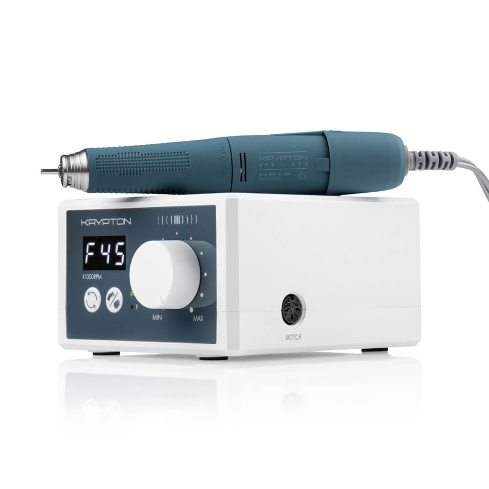 Nail Drill KRYPTON III XPS-450 at 100 W and 45,000 rpm. for manicure and pedicure