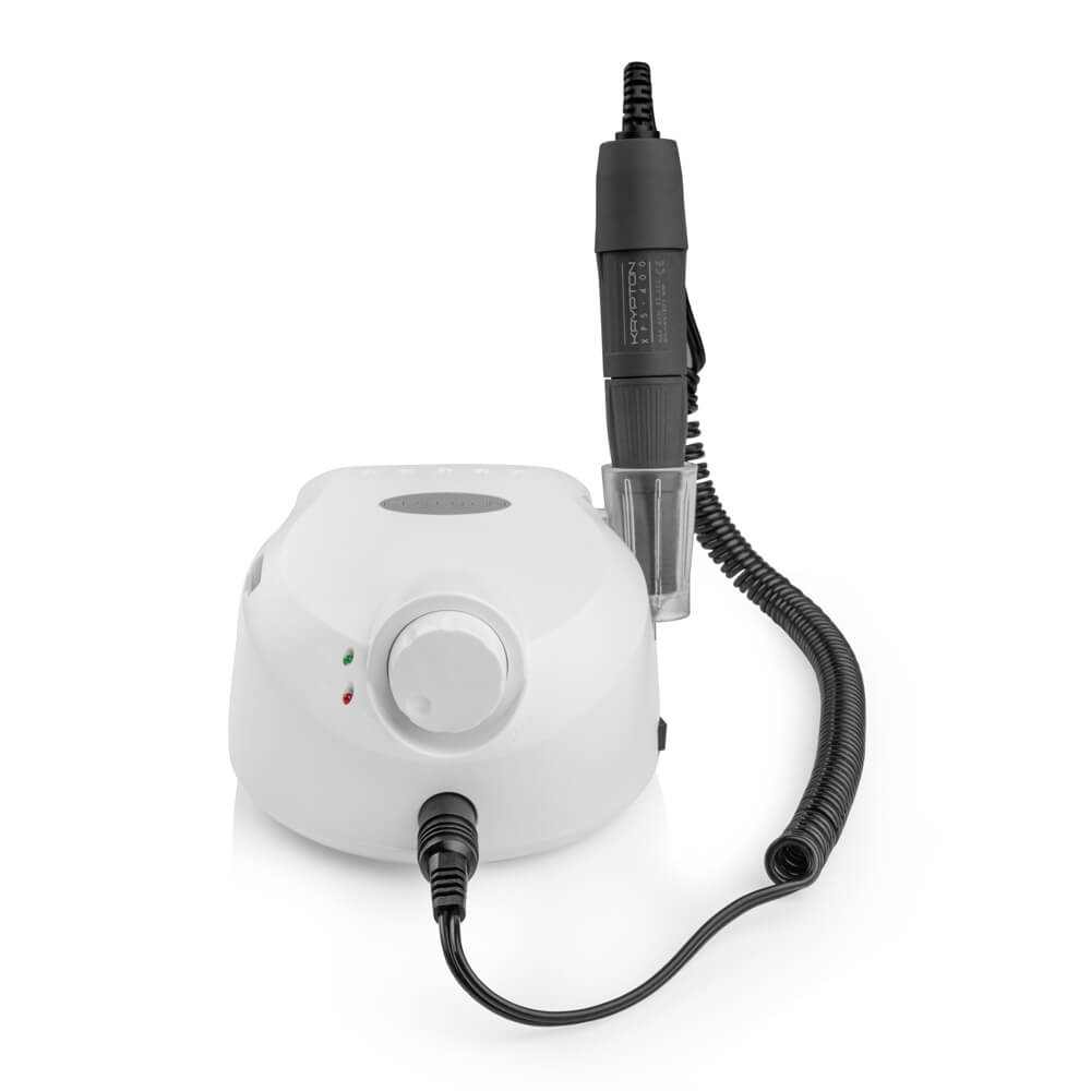 Nail Drill KRYPTON XPS-400 WHITE/GRAY at 65 W and 40,000 rpm. for manicure and pedicure