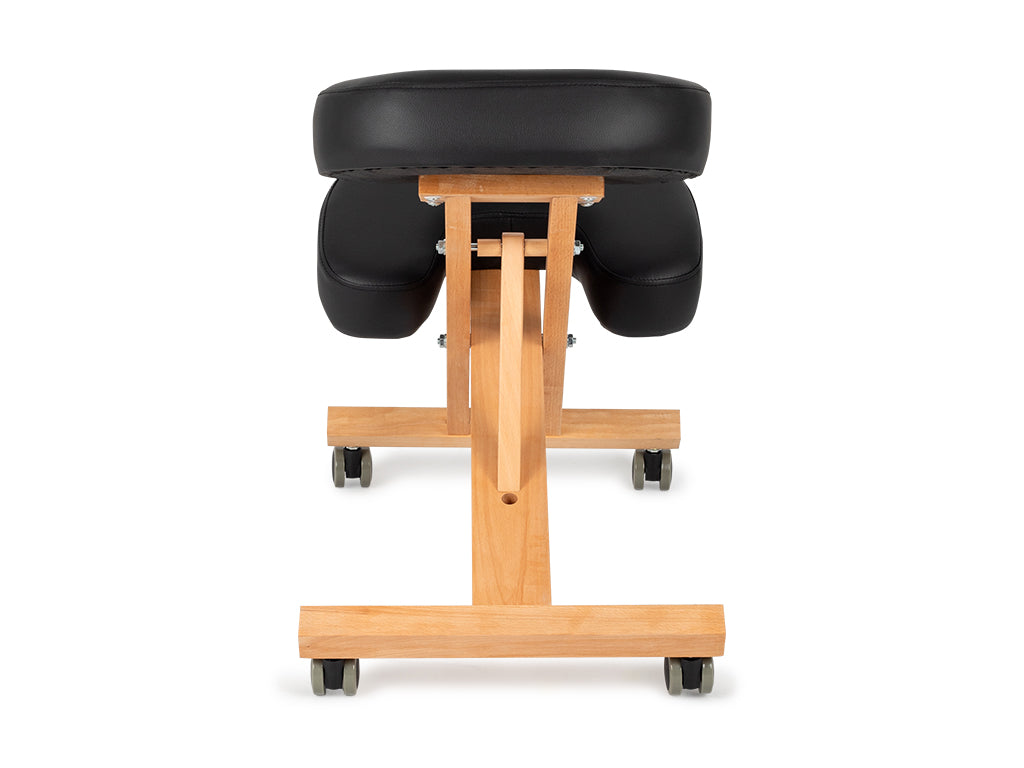 Ergonomic Kneeling Chair Ergo Simple, natural wood, castors with lock