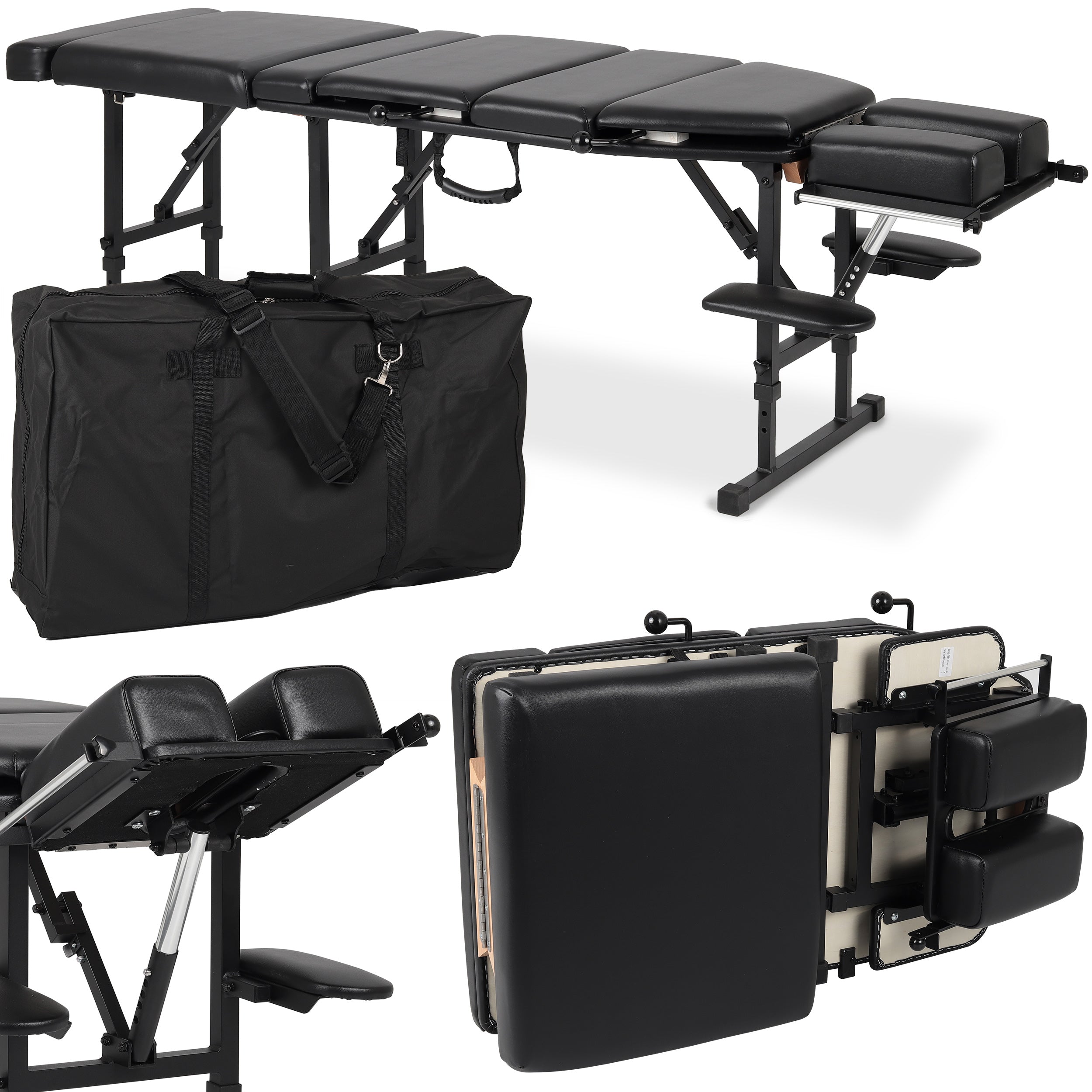 Portable chiropractic table Arena 180 Simply Texture Black