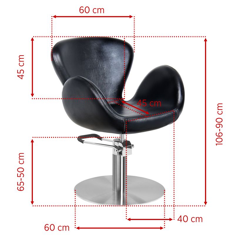 Gabbiano hairdressing chair Amsterdam black