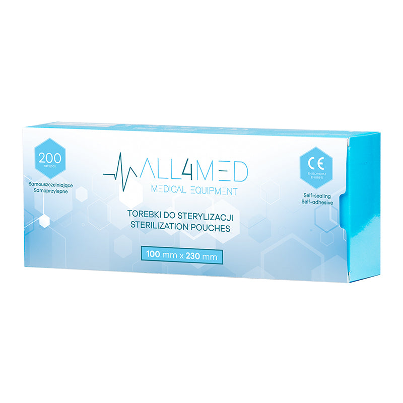 All4med autoclavable bags 100mm x 230mm 200pcs