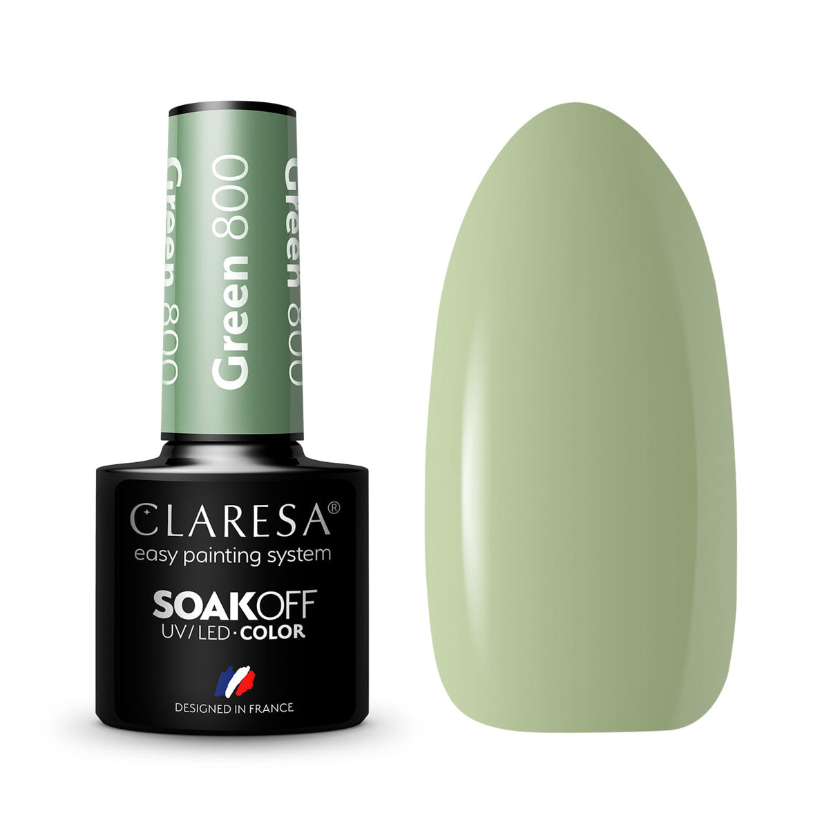CLARESA Hybrid polish GREEN 800 -5g